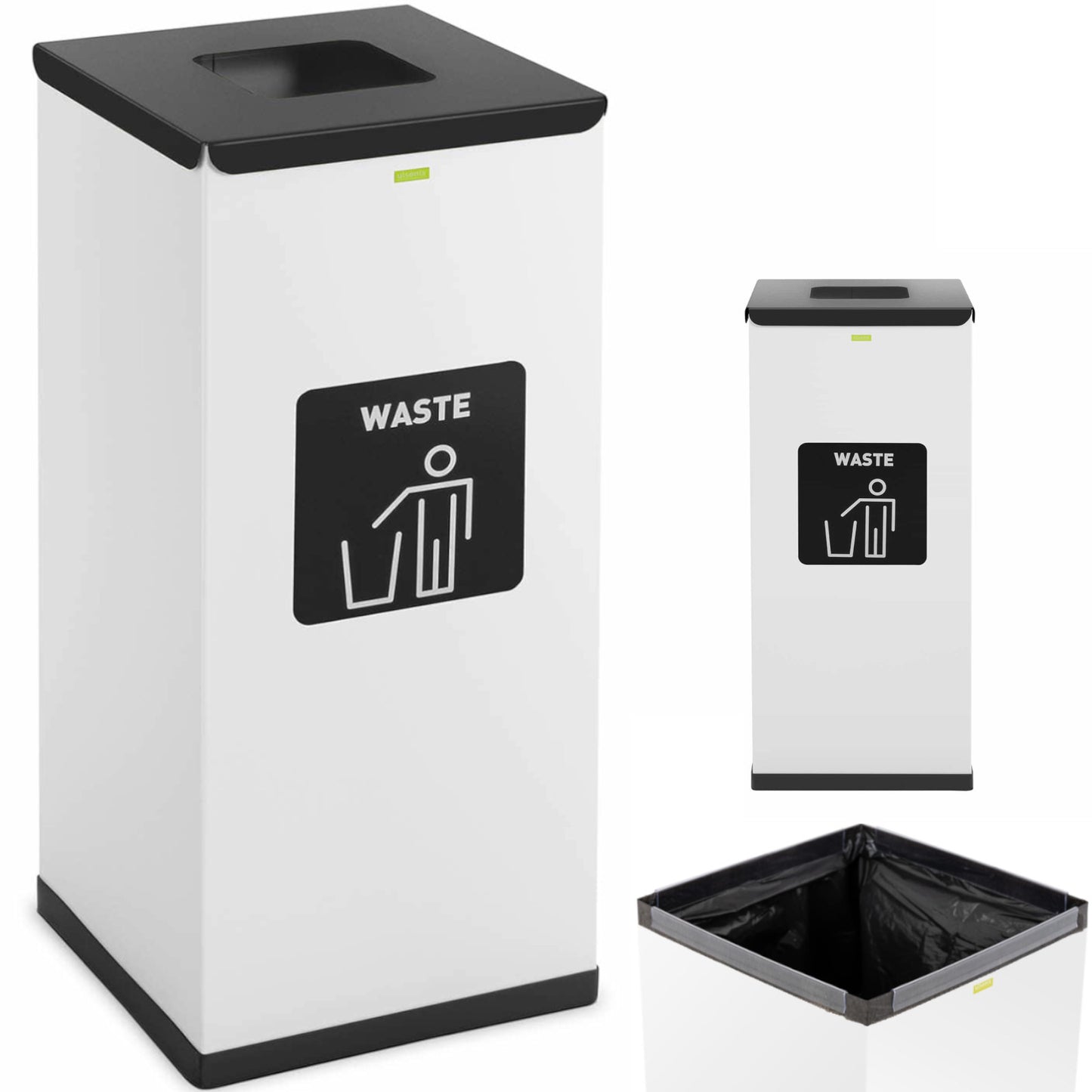 Trash Cans – Steel bin for sorting mixed waste 30.5x30.5x70cm - Carlat