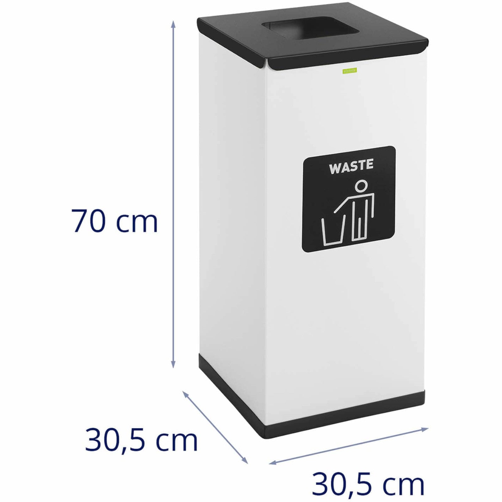 Trash Cans – Steel bin for sorting mixed waste 30.5x30.5x70cm - Carlat