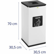 Trash Cans – Steel bin for sorting mixed waste 30.5x30.5x70cm - Carlat