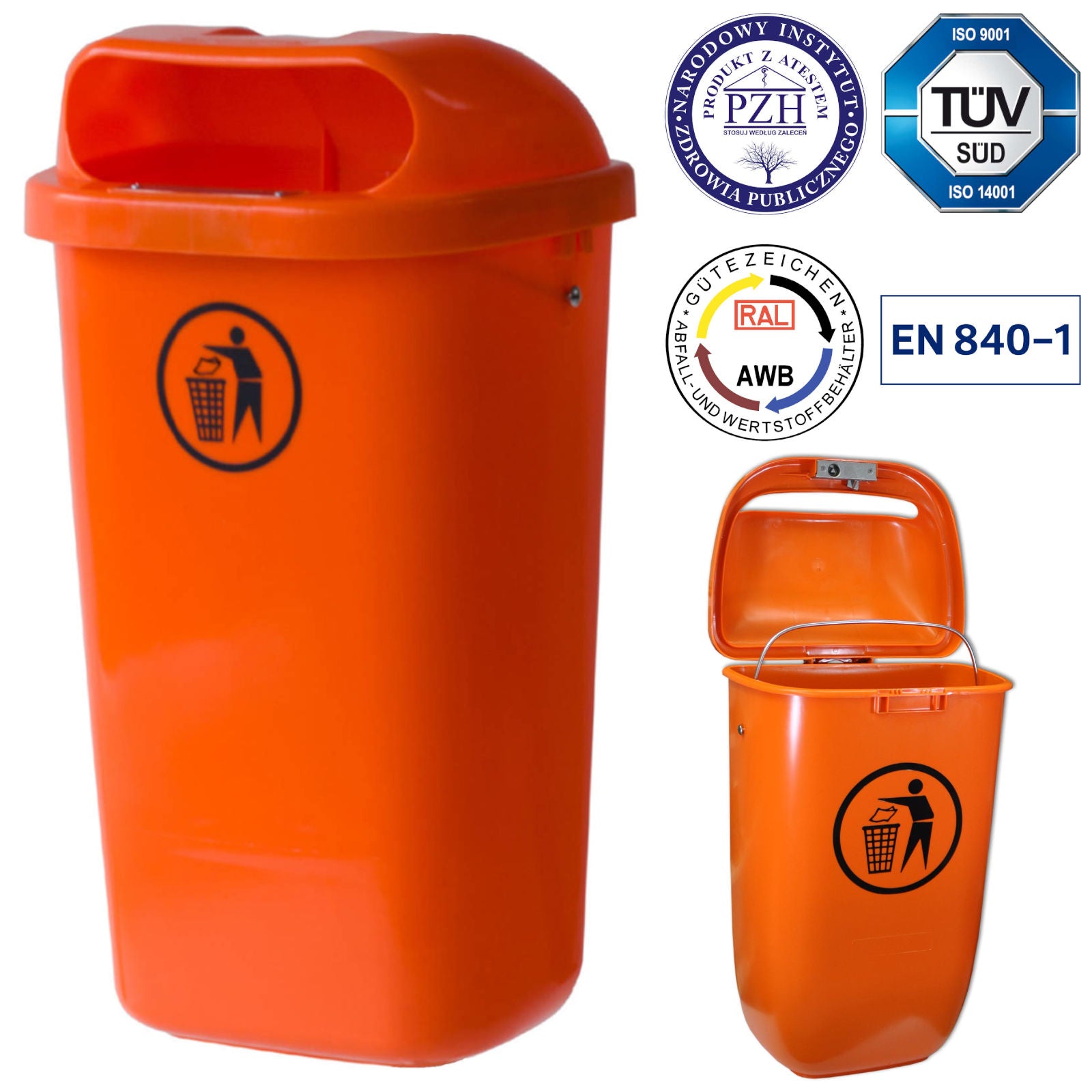 Trash Cans – Street bin, city waste container, mounted on - Carlat