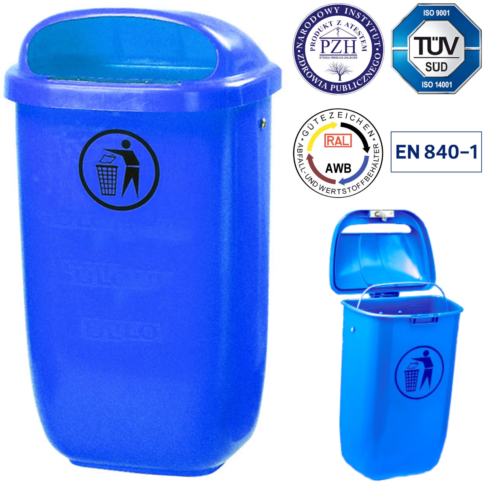 Trash Cans – Street bin, city waste container, mounted on - Carlat
