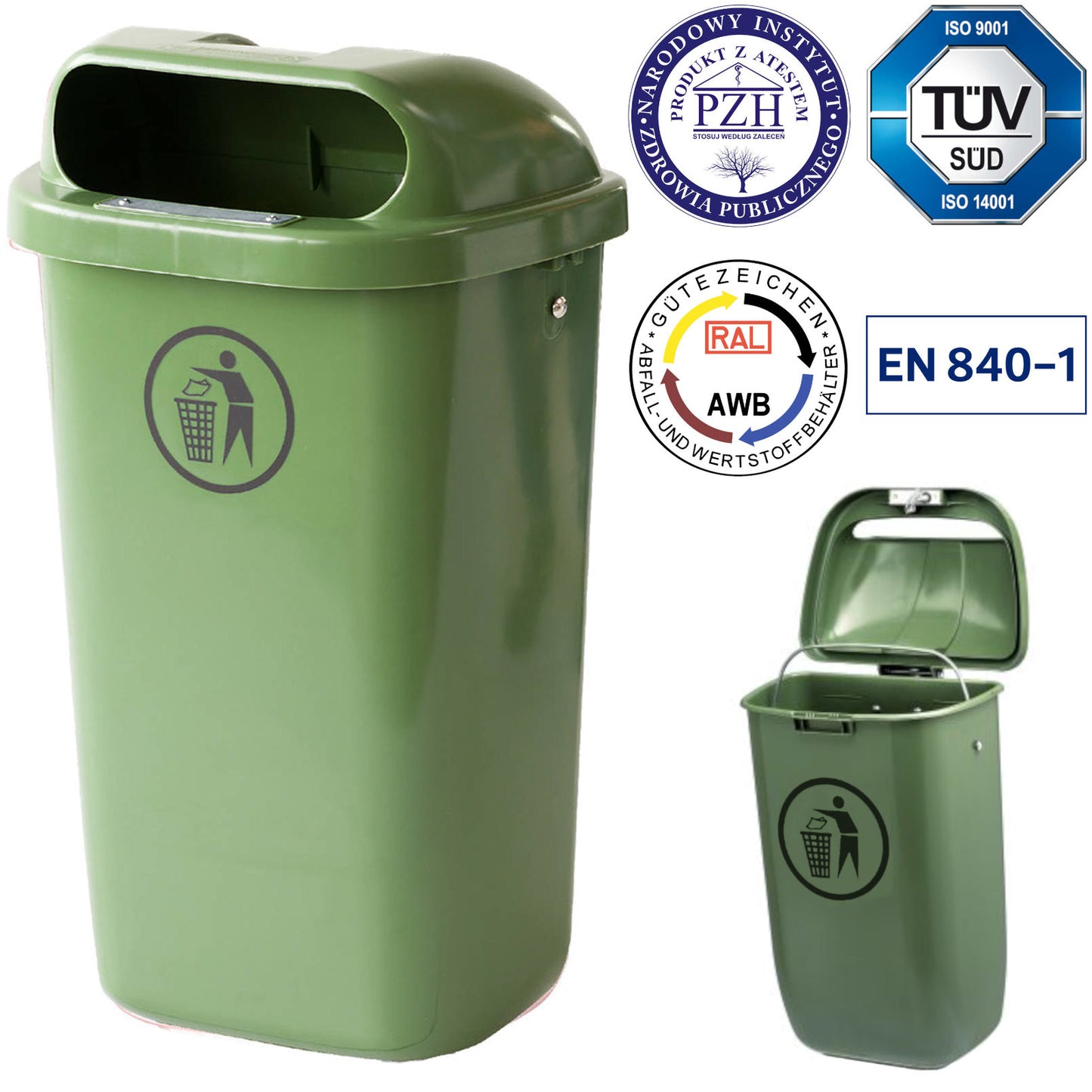 Trash Cans – Street bin, urban garbage container for a - Carlat