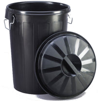 Trash Cans – Universal waste bin container with cover, round, - Carlat