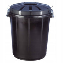 Trash Cans – Universal waste bin container with cover, round, - Carlat