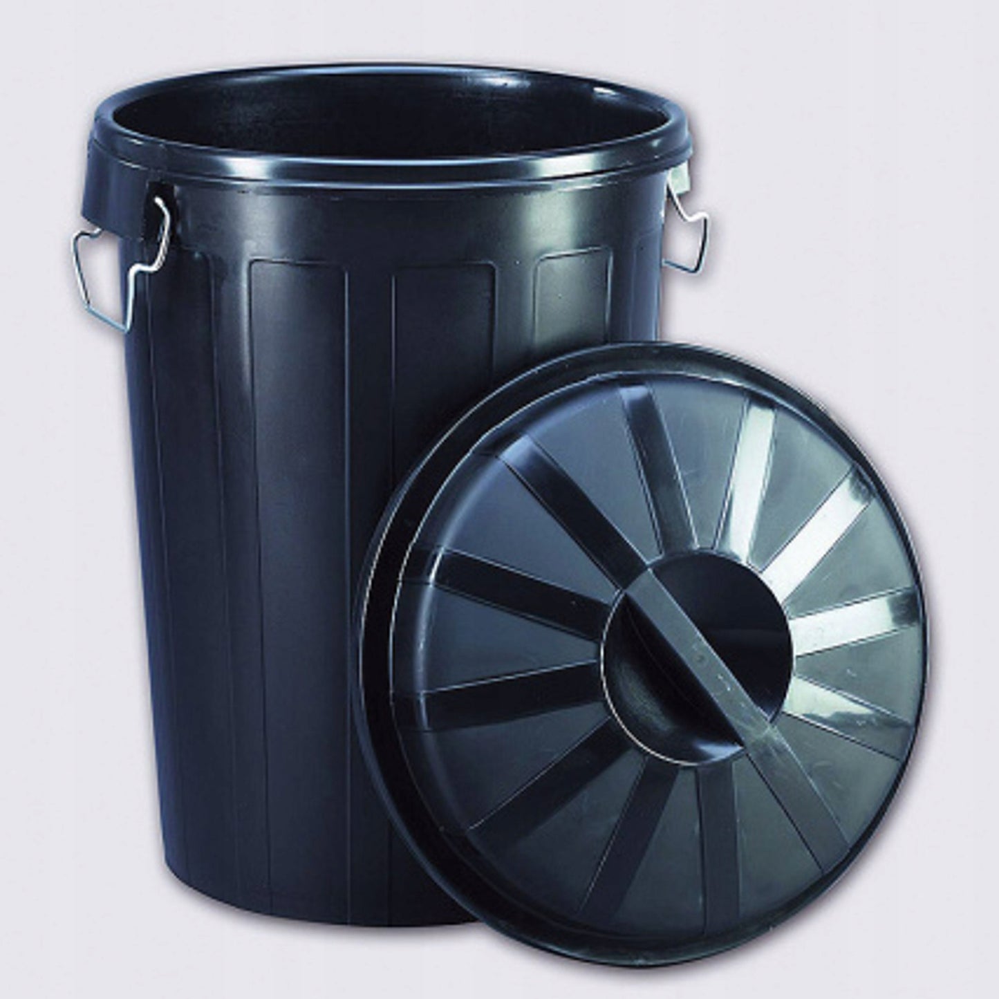 Trash Cans – Universal waste bin container with cover, round, - Carlat