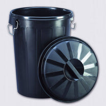 Trash Cans – Universal waste bin container with cover, round, - Carlat