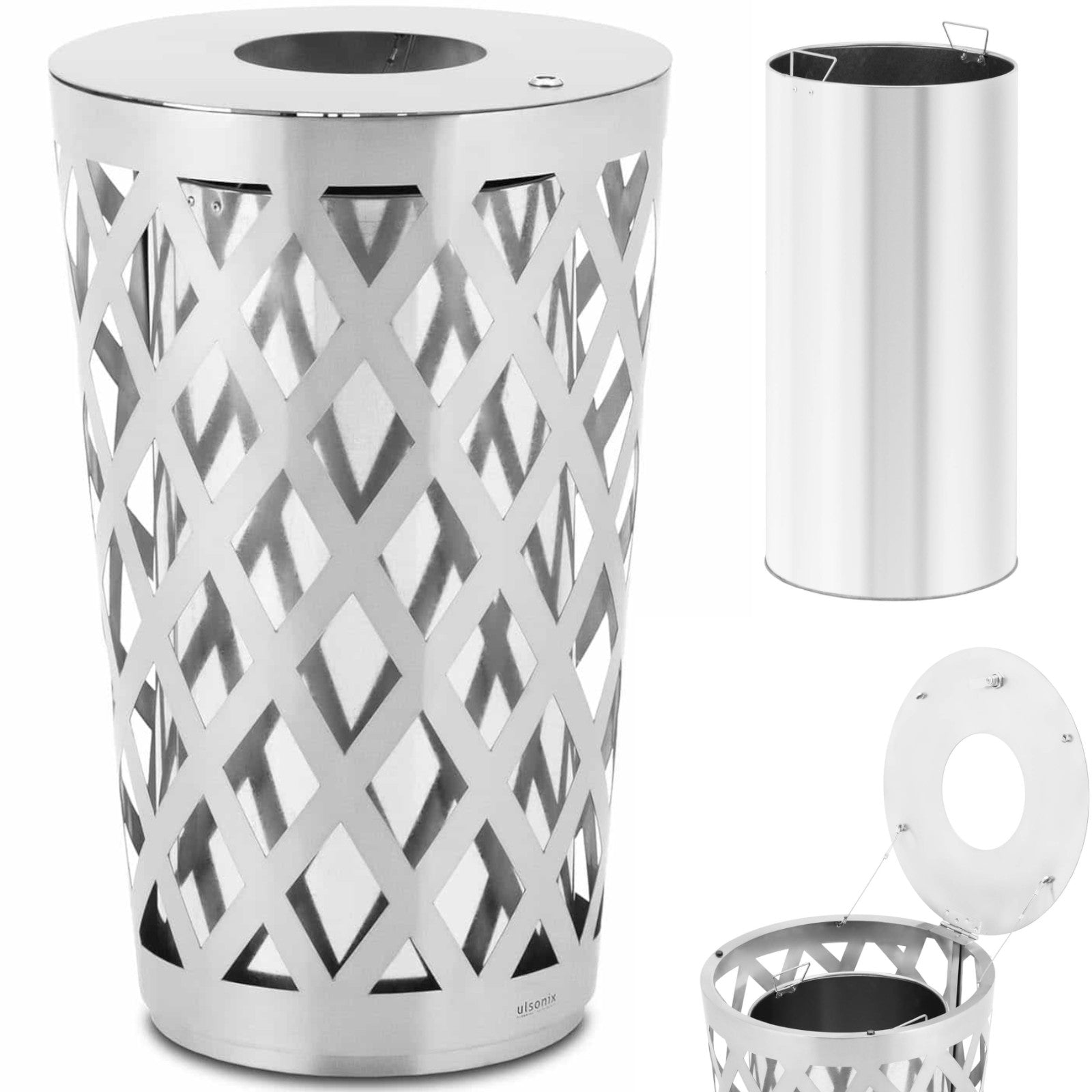 Trash Cans – Urban waste bin, external, round, diameter. 50 - Carlat