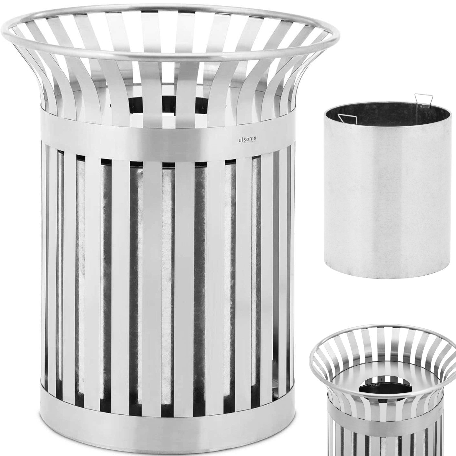 Trash Cans – Urban waste bin, external, round, diameter. 73 - Carlat