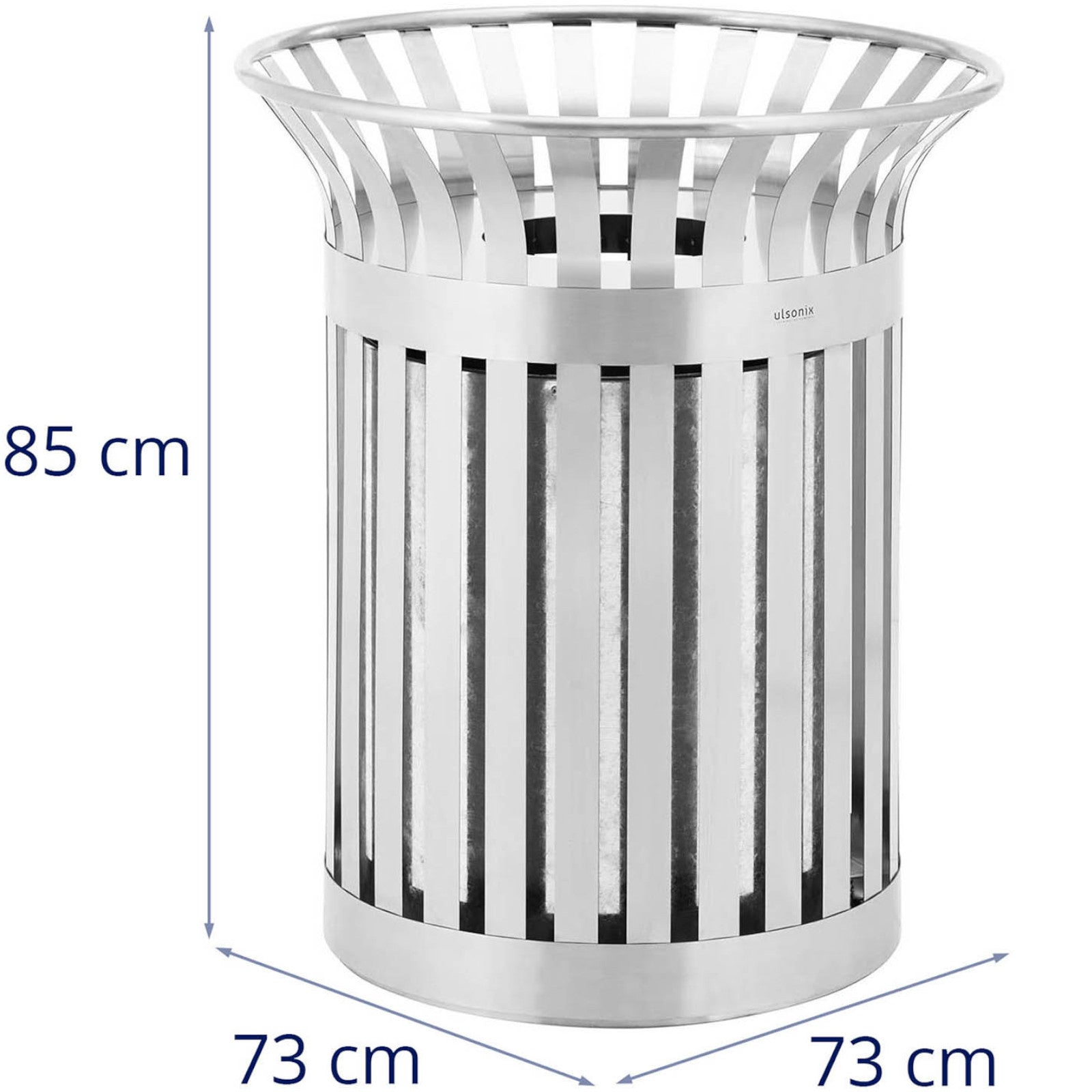 Trash Cans – Urban waste bin, external, round, diameter. 73 - Carlat