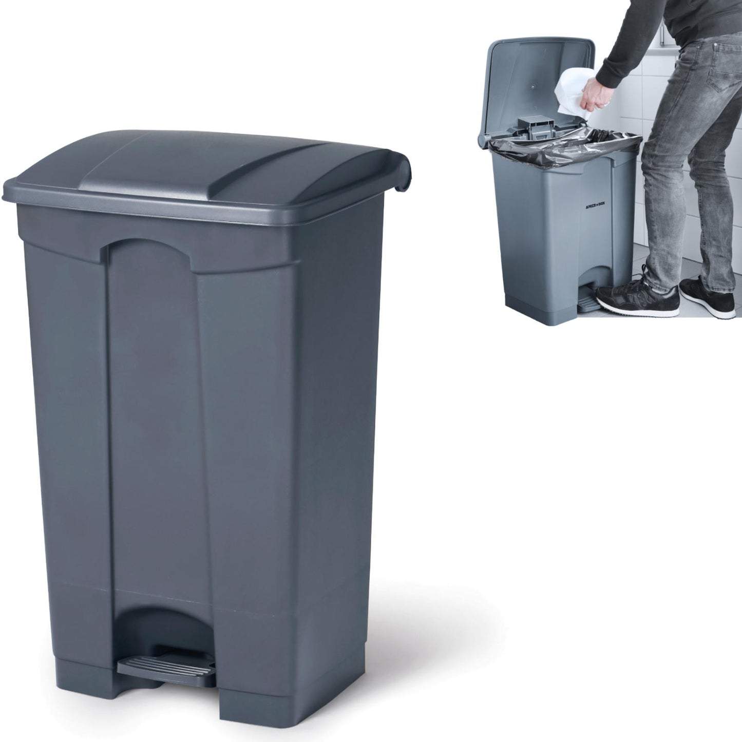 Trash Cans – Waste bin container with pedal, 68L - Carlat