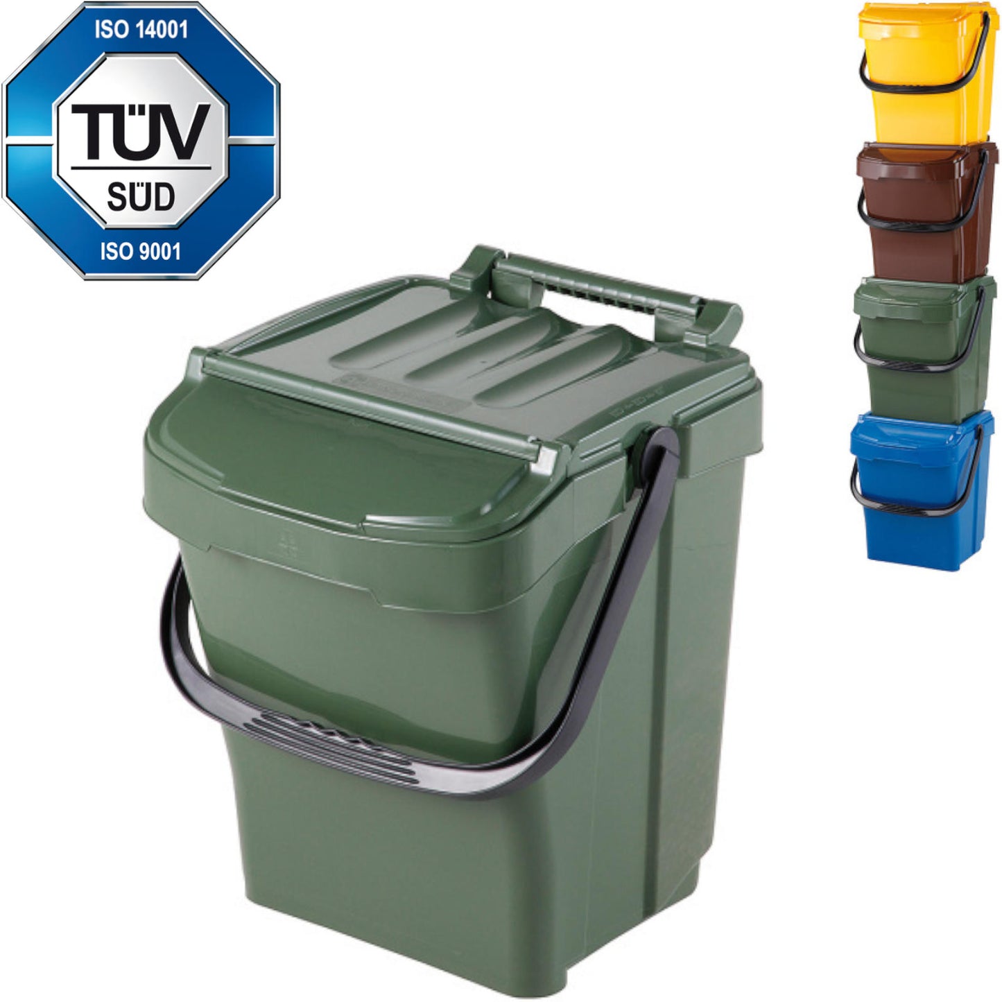 Trash container for sorting garbage URBA PLUS 40L - green - Carlat