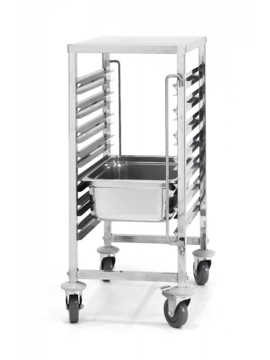 Truck for container transport 7 x GN 1/1 with worktop - Hendi 810668 - Carlat