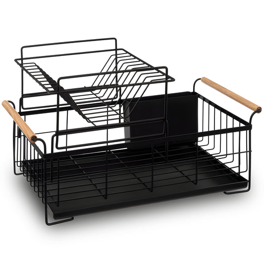 Two-Tier Dish, Cutlery, and Cup Dryer with Drip Rack and Tray—Large Freestanding Model - Carlat