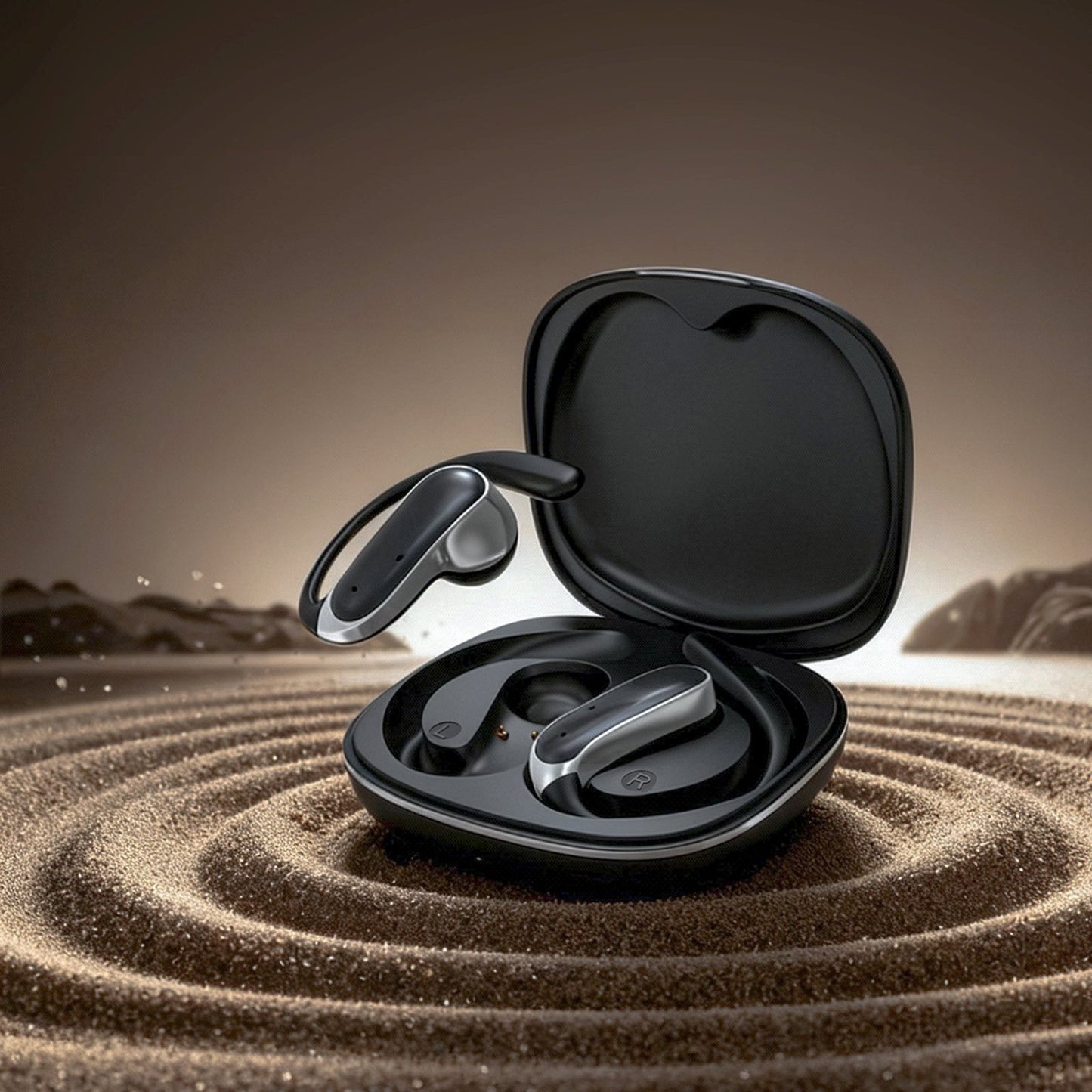 U17Z Bluetooth OWS wireless headphones with earpieces - black - Carlat