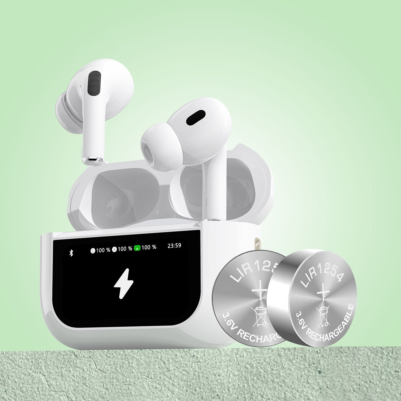 U19 in-ear TWS wireless Bluetooth 5.3 headphones with LED display - Carlat