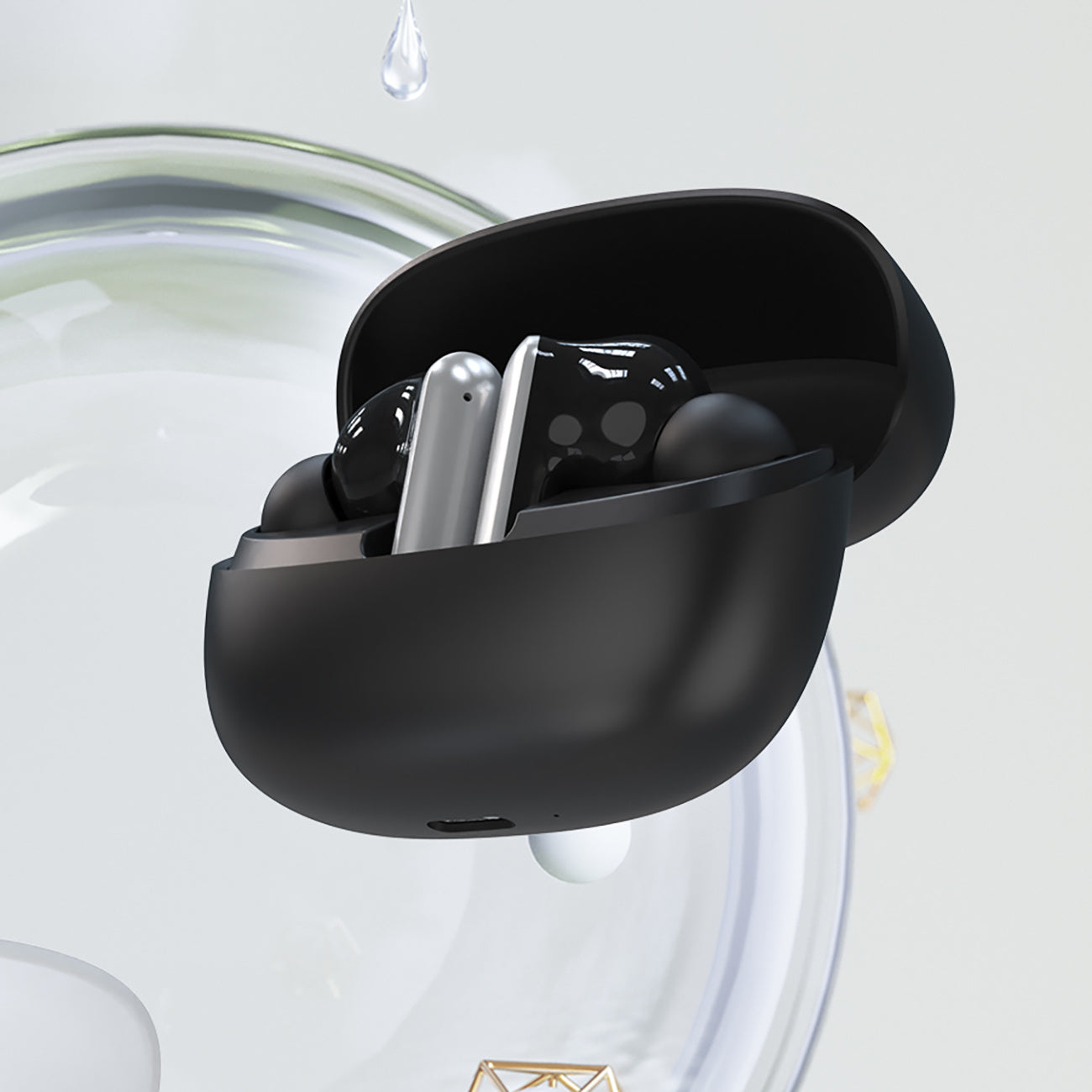 U21 TWS ANC ENC Bluetooth wireless headphones - black - Carlat