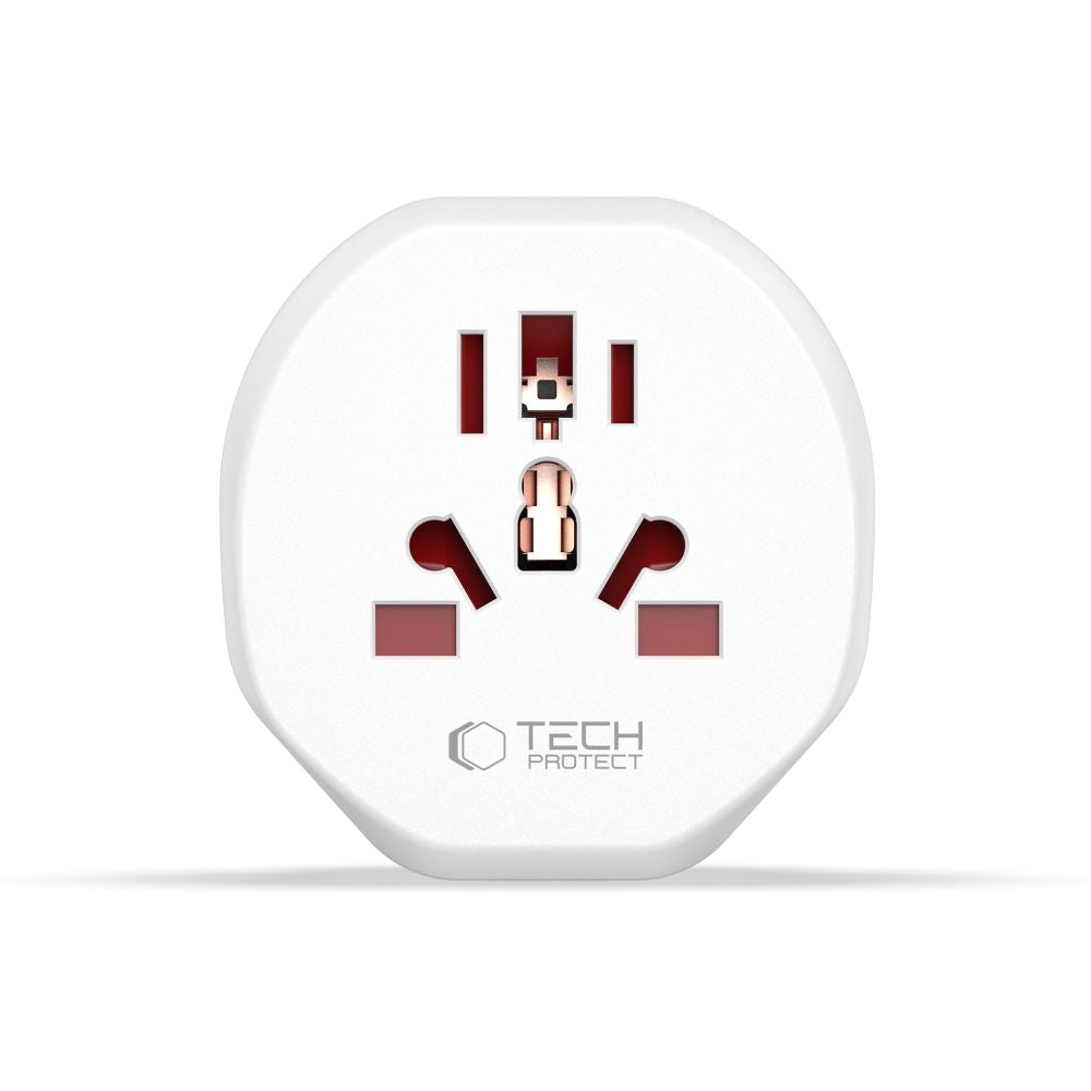 UK/US/AU/FI/CN-1/CN-2 to EU travel adapter - white - Carlat