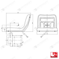 UnitedSeats MI400 tractor seat PVC - UnitedSeats Vehicle Seat (image 2)