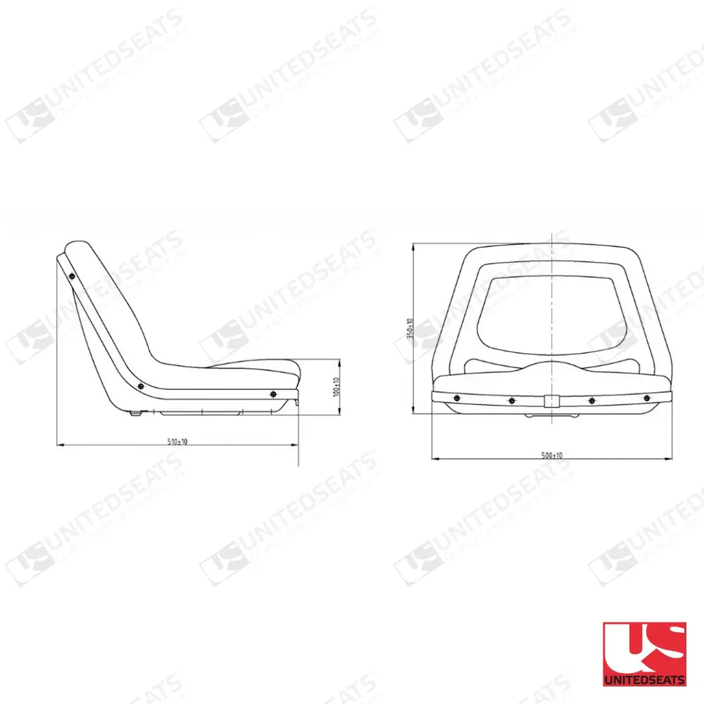 UnitedSeats MI560 K2 tractor seat PVC - UnitedSeats Vehicle Seat (image 2)
