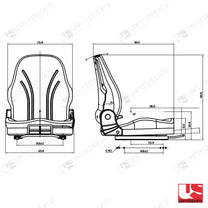 UnitedSeats C2 construction seat PVC - UnitedSeats Vehicle Seat (image 2)
