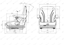 UnitedSeats MGV35 forklift suspension seat PVC - UnitedSeats Mechanical suspended seat (image 7)