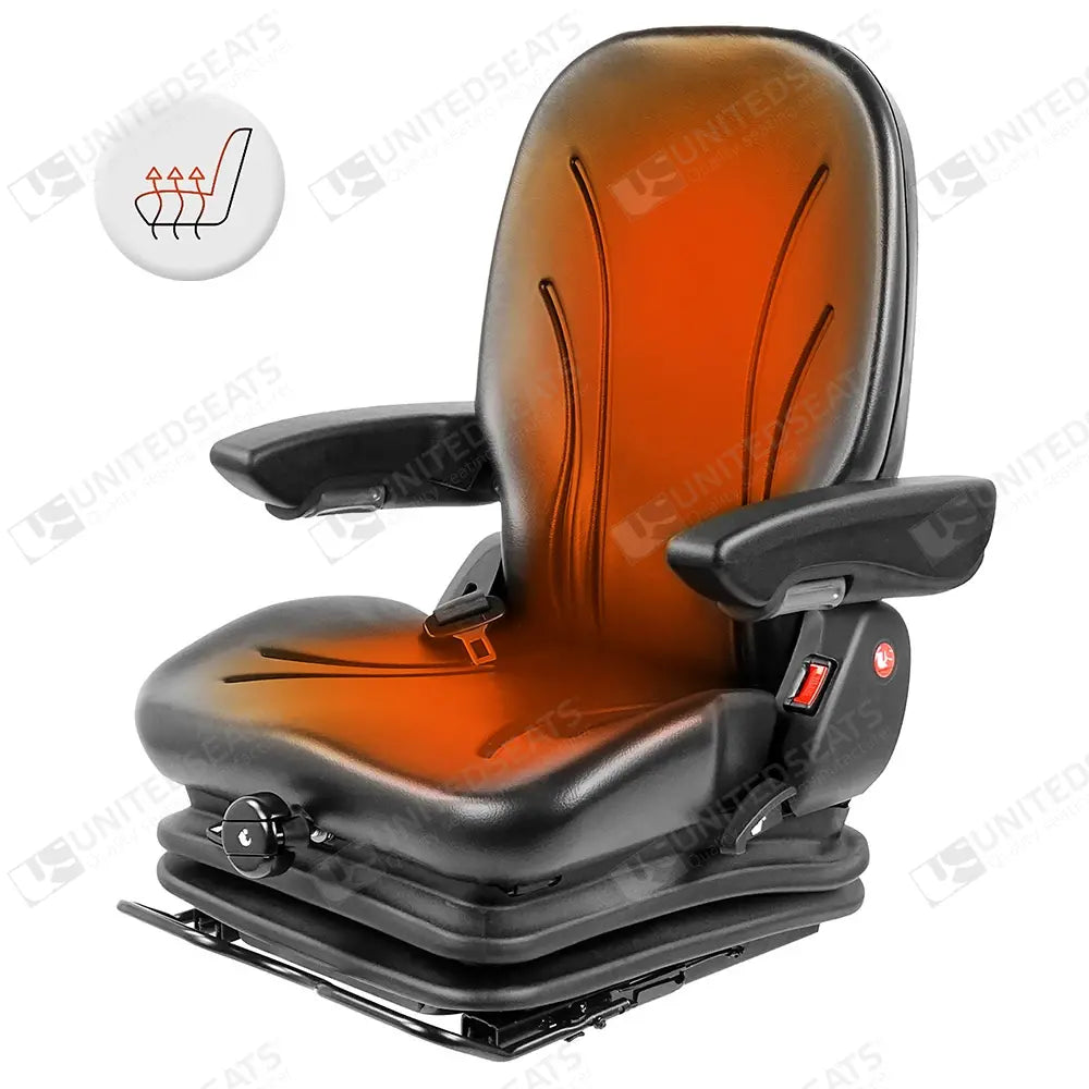 UnitedSeats MGV55 compact machine suspension seat PVC - UnitedSeats Mechanical suspended seat (image 2)