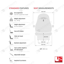 UnitedSeats 24 forklift air suspension seat - UnitedSeats Vehicle Seat (image 2)