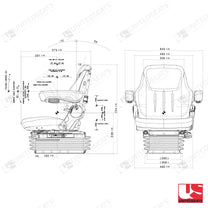 UnitedSeats tractor air suspension seat fabric - UnitedSeats Vehicle Seat (image 2)