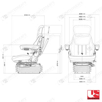 UnitedSeats tractor air suspension seat fabric - UnitedSeats Vehicle Seat (image 5)