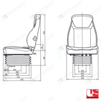 UnitedSeats MGV84/C1 tractor suspension seat fabric - UnitedSeats Mechanical suspended seat (image 2)