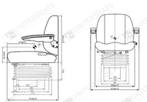 UnitedSeats MGV84/C6 tractor suspension seat fabric - UnitedSeats Mechanical suspended seat (image 2)
