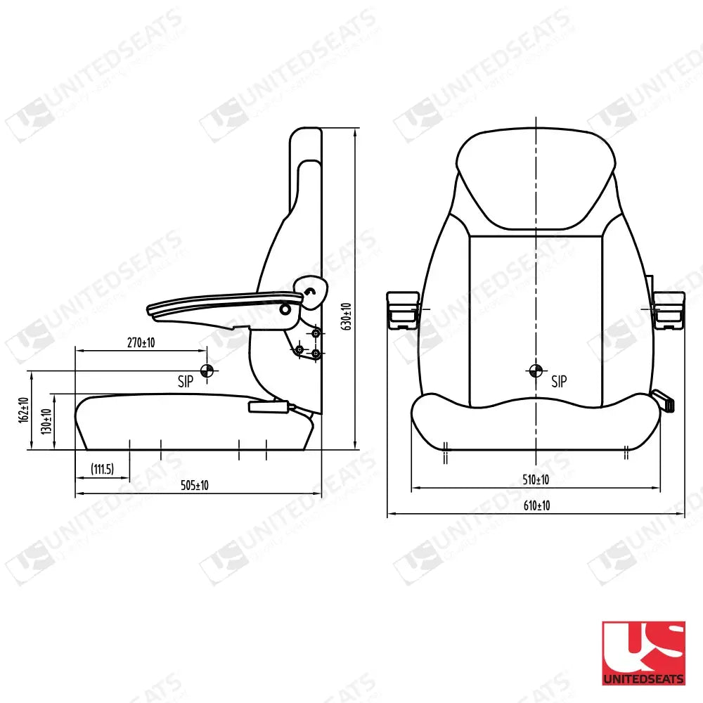 UnitedSeats C1 tractor seat fabric - UnitedSeats Vehicle Seat (image 2)