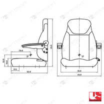 UnitedSeats C1 tractor seat fabric - UnitedSeats Vehicle Seat (image 2)