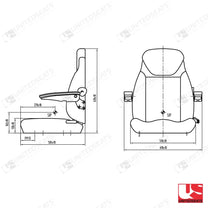 UnitedSeats C1 tractor seat fabric - UnitedSeats Vehicle Seat (image 2)