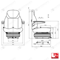 UnitedSeats CS85/C1 tractor suspension seat fabric - UnitedSeats Mechanical suspended seat (image 2)