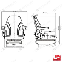 UnitedSeats LGV35/C2 forklift air suspension seat fabric - UnitedSeats Vehicle Seat (image 2)