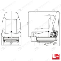 UnitedSeats LGV35/C5 forklift air suspension seat fabric - UnitedSeats Vehicle Seat (image 2)