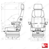 UnitedSeats LGV120/C8 construction air suspension seat fabric - UnitedSeats Vehicle Seat (image 2)