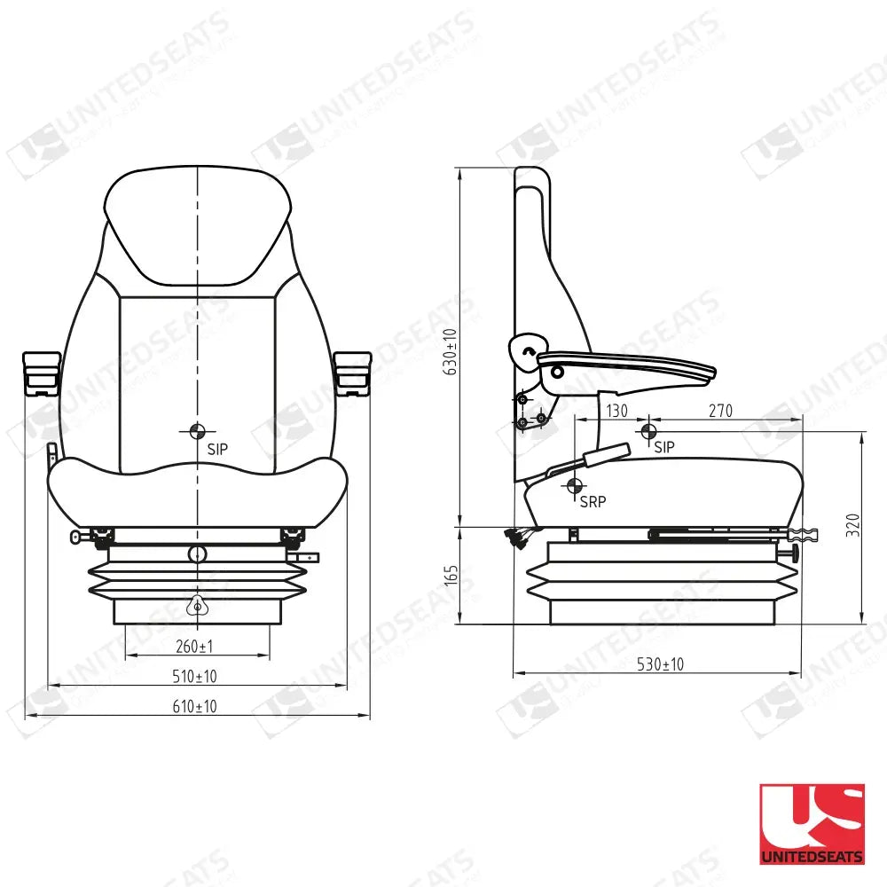 UnitedSeats LGV90/C1 tractor air suspension seat fabric - UnitedSeats Vehicle Seat (image 2)