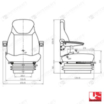 UnitedSeats LGV90/C1 tractor air suspension seat fabric - UnitedSeats Vehicle Seat (image 2)