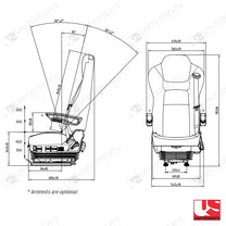 UnitedSeats C60 truck air suspension seat fabric - UnitedSeats Vehicle Seat (image 3)