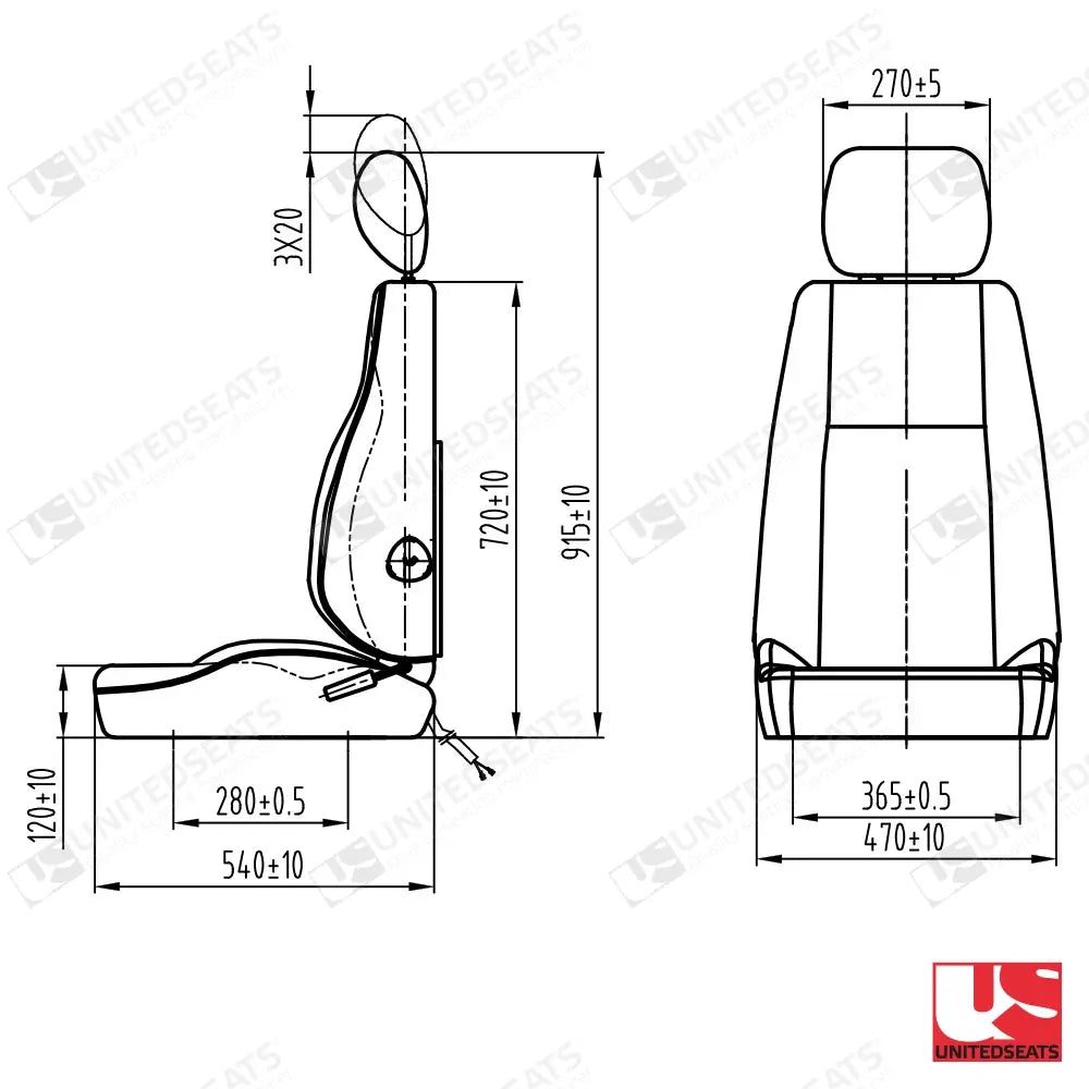 UnitedSeats C4 construction seat fabric - UnitedSeats Vehicle Seat (image 2)