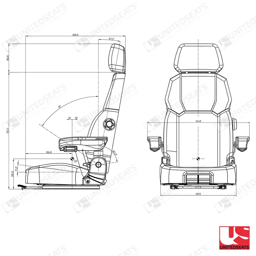 UnitedSeats C8 marine seat fabric - UnitedSeats Vehicle Seat (image 2)