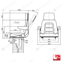 UnitedSeats Top15 tractor seat fabric - UnitedSeats Vehicle Seat (image 2)