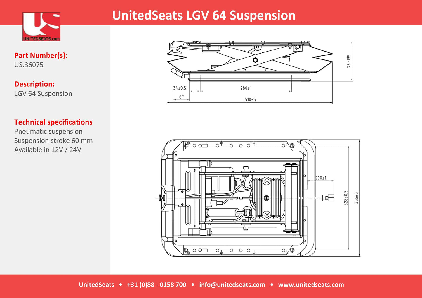 LGV64 air suspension 12V