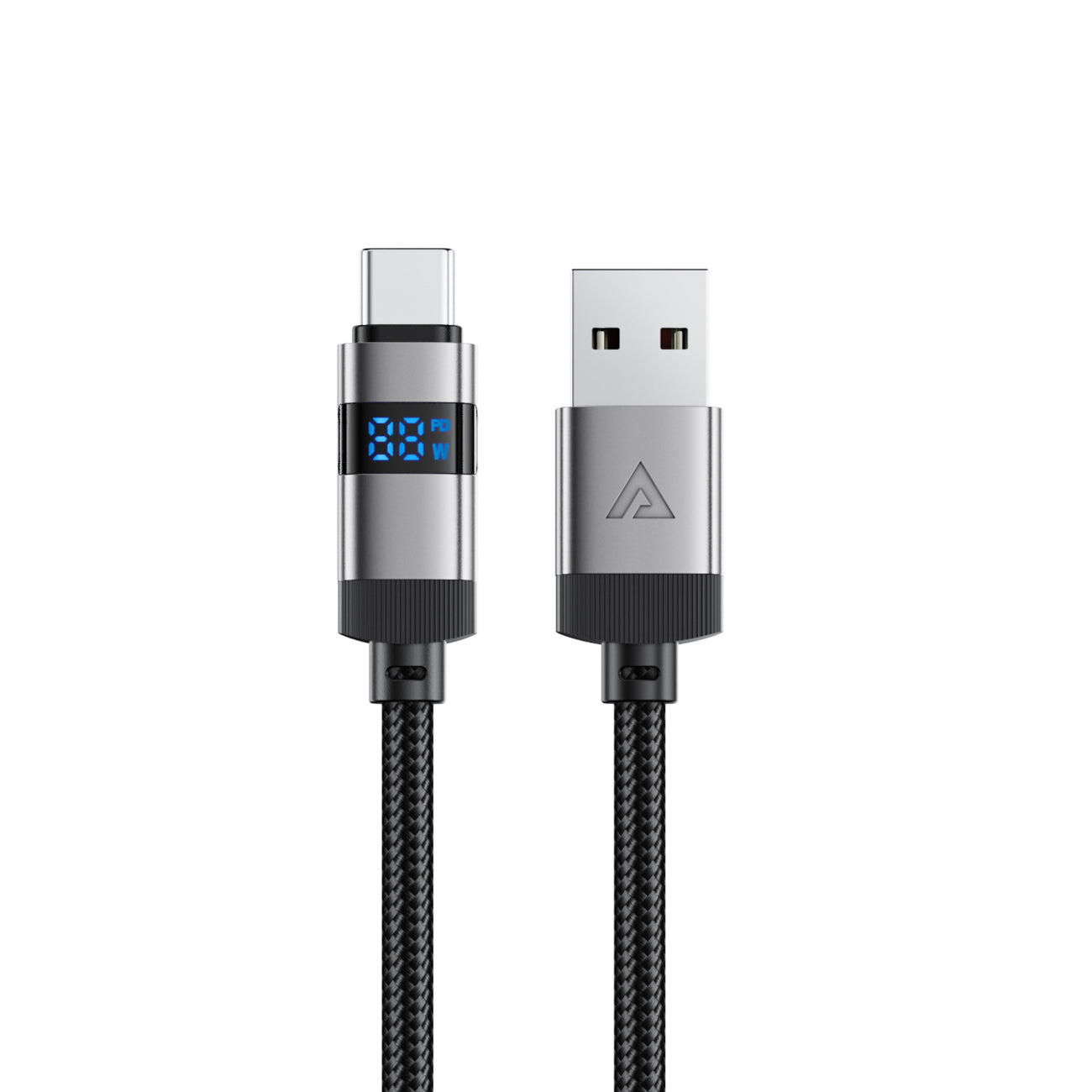 USB-A - USB-C cable with display 480Mb/s 66W 1.2m - black - Carlat