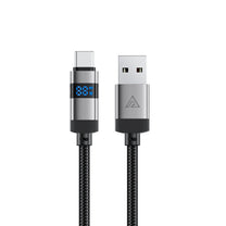 USB-A - USB-C cable with display 480Mb/s 66W 1.2m - black - Carlat