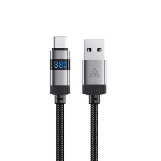 USB-A - USB-C cable with display 480Mb/s 66W 1.2m - black - Carlat
