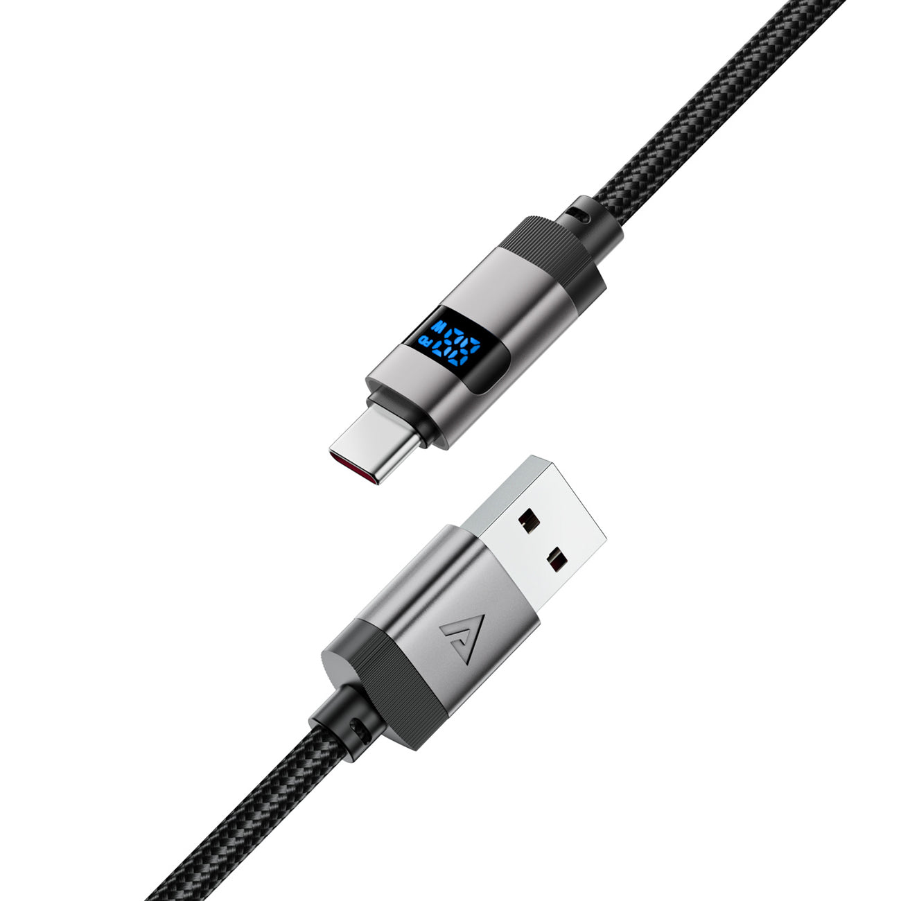 USB-A - USB-C cable with display 480Mb/s 66W 1.2m - black - Carlat