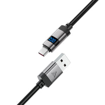 USB-A - USB-C cable with display 480Mb/s 66W 1.2m - black - Carlat